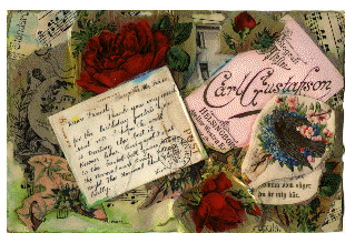 vintage post card collage